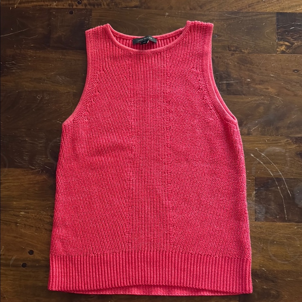 Ann Taylor Coral Knit Sleeveless Top
